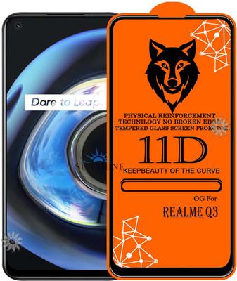 SUNSHINE Tempered Glass Guard for REALME-Q3 Edge to Edge Tempered Glass(Pack of 1)
