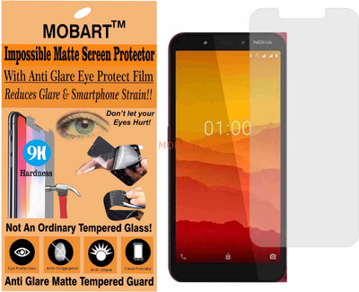 MOBART Tempered Glass Guard for NOKIA C1 PLUS (Matte Finish)(Pack of 1)