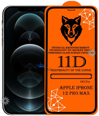SUNSHINE Tempered Glass Guard for 11D Tempered Glass Screen Protector for Apple iPhone-12 Pro Max|With Easy Installation Kit Full Adhesive Glass(Pack of 1)