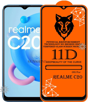 SUNSHINE Tempered Glass Guard for REALME-C20 Edge to Edge Tempered Glass(Pack of 1)