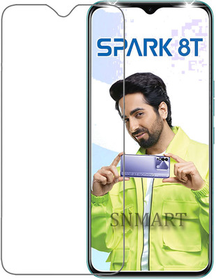 SNMART Tempered Glass Guard for Tecno Spark 8T(Pack of 1)