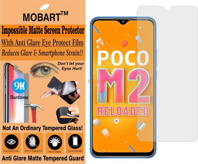 MOBART Tempered Glass Guard for POCO M2 RELOAD (Matte Finish)(Pack of 1)