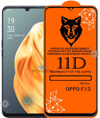 SUNSHINE Tempered Glass Guard for OPPO-F15 Edge to Edge Tempered Glass(Pack of 1)