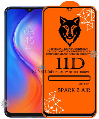 SUNSHINE Tempered Glass Guard for TECNO-SPARK 6 AIR Edge to Edge Tempered Glass(Pack of 1)