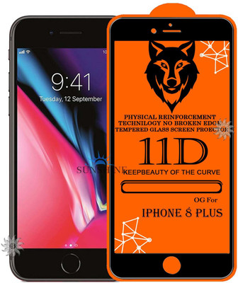 SUNSHINE Tempered Glass Guard for IPHONE-8 PLUS Edge to Edge Tempered Glass(Pack of 1)