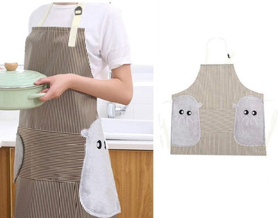 YANCI PVC Chef's Apron - Free Size(Brown, Single Piece)