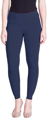 Chic Attire Ankle Length  Western Wear Legging(Dark Blue, Solid)