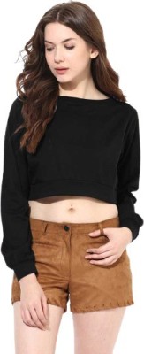 SELVIKE Casual Solid Women Black Top