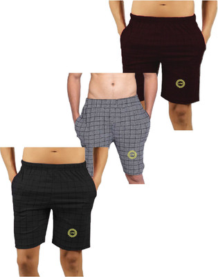 MRB Solid Men Multicolor Regular Shorts