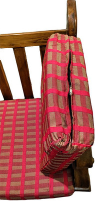 MOTOCARE Polycotton Checkered 3+1+1 Seater Sofa Cover(Red Pack of 10)