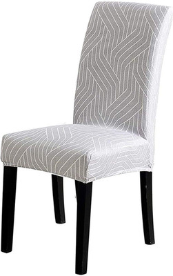HOUSE OF QUIRK Polyester Abstract 1 Seater Chair Cover(Grey Pack of 1)