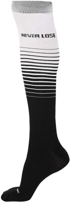 never lose Men Solid, Striped Knee High