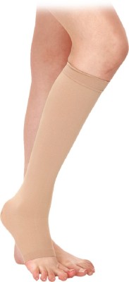SAMSON Medical Compression Stocking (Class 1) - For Varicose Veins, DVT (Knee High-M) Knee Support(Beige)