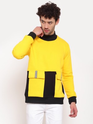 PAUSE Sport Full Sleeve Color Block Men Sweatshirt