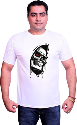 NITYANAND CREATIONS Graphic Print Men Round Neck White T-Shirt