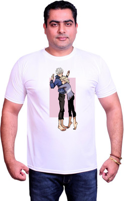 NITYANAND CREATIONS Graphic Print Men Round Neck White T-Shirt