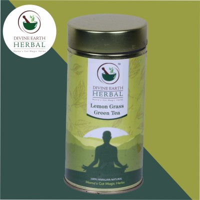 divine earth herbal Pure Himalayan Lemon Grass Green Tea Lemon Green Tea Pouch(50 g)