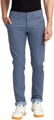 PARX Tapered Men Blue Trousers