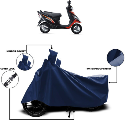 KEDIT Two Wheeler Cover for TVS(Streek, Blue)