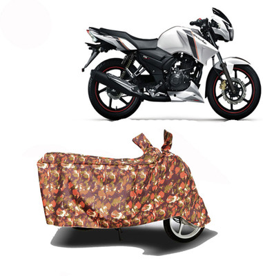 Exciting collections Two Wheeler Cover for TVS(Apache 150, Red)