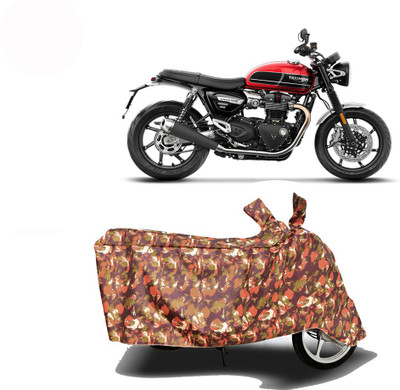 Exciting collections Two Wheeler Cover for Triumph(Twin, Red)