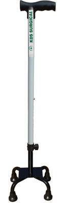 KDS SURGICAL 4 Leg Beige Height Adjustable For Unisex Walking Stick