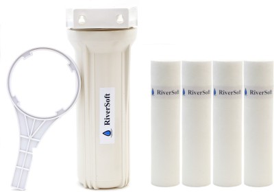 RiverSoft RO prefilter for all purifiers with 4 spun media filter cartridge Media Filter Cartridge(5, Pack of 1)
