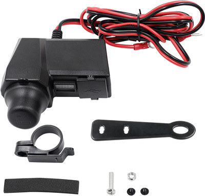AUTOGARH 3in1 with dual USB fast Charger Socket with voltmeter 2A Bike Mobile Charger 2 A Bike Mobile Charger