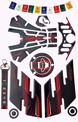 A1GRAPHIX Protector Decals Sticker with Side Knee Pad for R15 V3+ Keyring+flag Bike Tank Pad