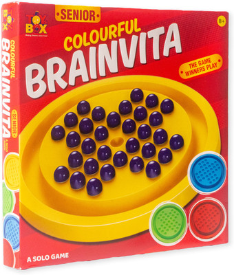 Toysbox Colourful Brainvita Senior (4150) Mind Challenging with 32 Marbles Strategy & War Board Game