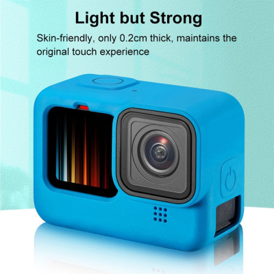 Digicom Silicone Rubber Protective Case for Gopro Hero 10 / GoPro Hero 9 -Blue  Camera Bag(Blue)