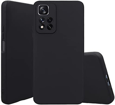 S-Softline Back Cover for xiaomi 11i, Premium Silicon Case Best Protection)(Black, Pack of: 1)