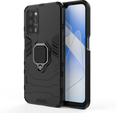 BOZTI Back Cover for Oppo A53s 5G(Black, Rugged Armor, Pack of: 1)