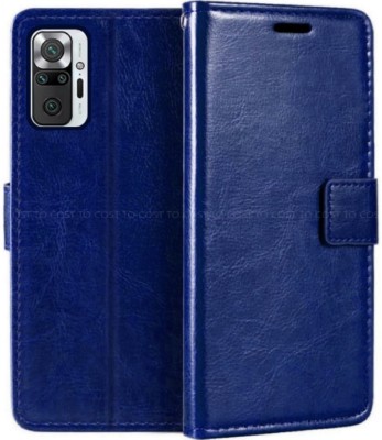 COST TO COST Flip Cover for Redmi Note 10 Pro Max Blue Flip Cover, Mi Redmi M2101K6I(Blue, Black, Dual Protection, Pack of: 1)