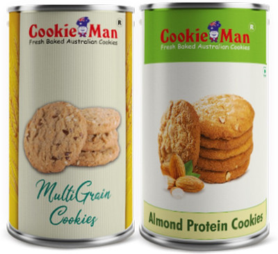 Cookieman Almond Protein and Multigrain Combo Cookies Biscuit(2 x 100 g)