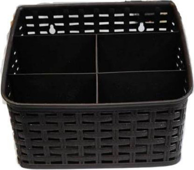 WiiBross 5 Compartments plastic Makeup Storage Box(Brown)