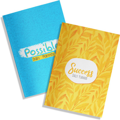 Doodle Monk Daily Planner for 2 Month – Undated Set of 2 Individual A5 Planners A5 Planner/Organizer Unruled 72 Pages(Multicolor, Pack of 2)