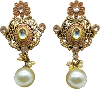 Lc Jewelz LCE08 Pearl Alloy Drops & Danglers