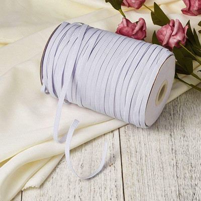 Ghar Sajaawat Woven White Elastic(25 m)