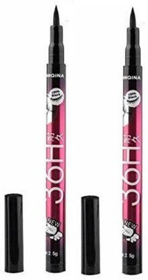 DOUBLE LIPS waterproof eye liner 36 hours 2 PCS 3ML EACH 6 ml(BLACK)
