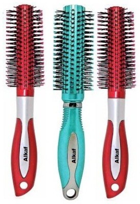 Hudabird Super Quality Styling Hair Brush Rolling Curling Comb ( Pack of 3 )