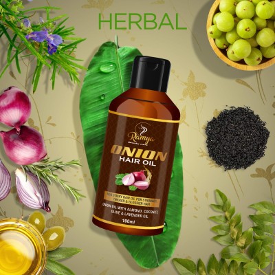AARADHYAM Adivasi Natural Jadibuti Onion Hair Oil Enrich with Vitamin E & Natural Actives Hair Oil(100 ml)
