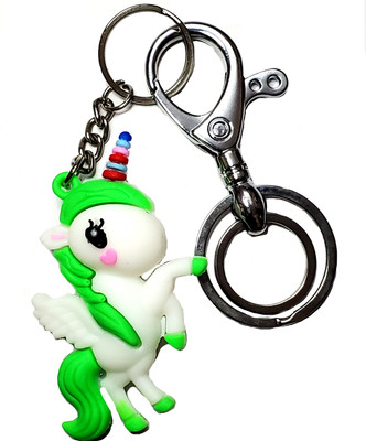 ShopTalk Unicorn cute double sided With metal hook Key Chain