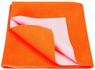 KMRSYSCO Cotton Single Sized Bedding Set(Orange, 1 Mattress Protecting Dry Sheet)