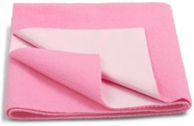 KMRSYSCO Cotton Single Sized Bedding Set(Pink, 1 Mattress Protecting Dry Sheet)
