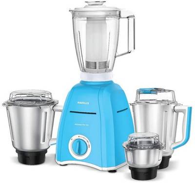 HAVELLS Momenta NV 4 Jar 750 W Mixer Grinder (4 Jars, Sky blue)
