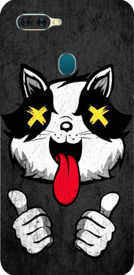 BUGGU Oppo A7 Mobile Skin(Ultra Super Crazy Cat Skin With High Matte Finish.)