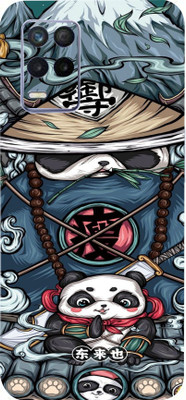 Mclaxa Ninja Panda Mobile Back Skin.., Ninja Panda, Realme 8s 5g Mobile Skin(Ninja Panda Skin With Super Matte Finish..)