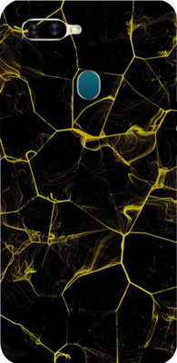 BUGGU Oppo A7 Mobile Skin(Ultra Super Thunderstorm Black Abstract Skin With High Matte Finish.)