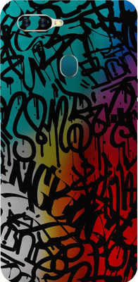 BUGGU Oppo A7 Mobile Skin(Ultra Super Many Hued Graffiti Text Skin With High Matte Finish.)